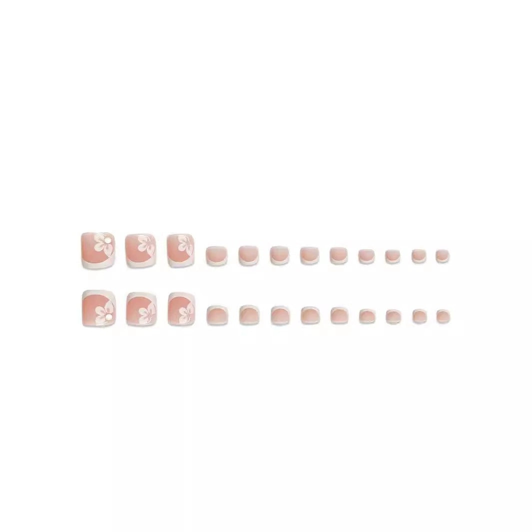 Elegantes French Tip Press-On Nagelkunstset Brehn