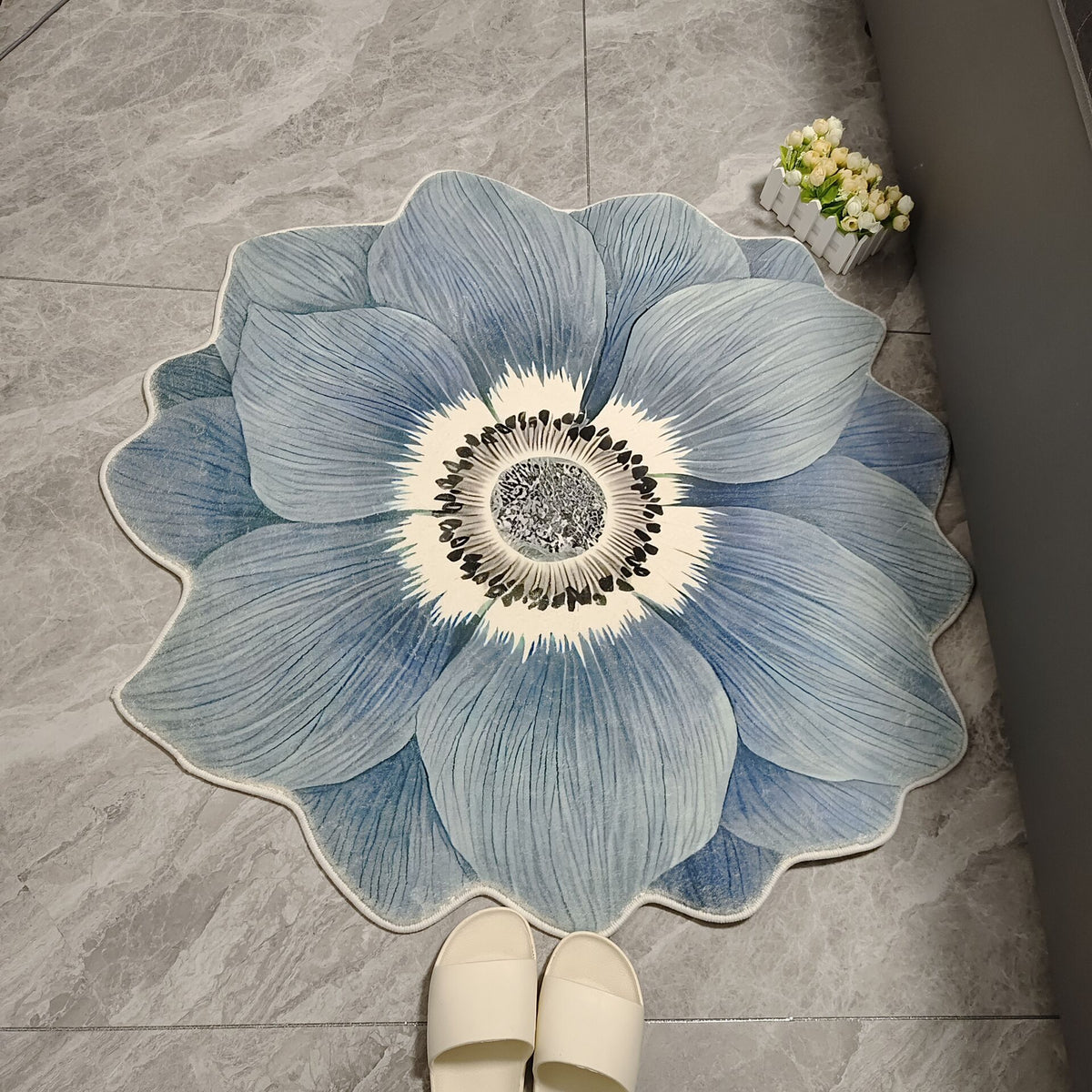 Blumenförmiger Teppich
