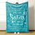 Inspirational Sister-Themed Fleece-Decke