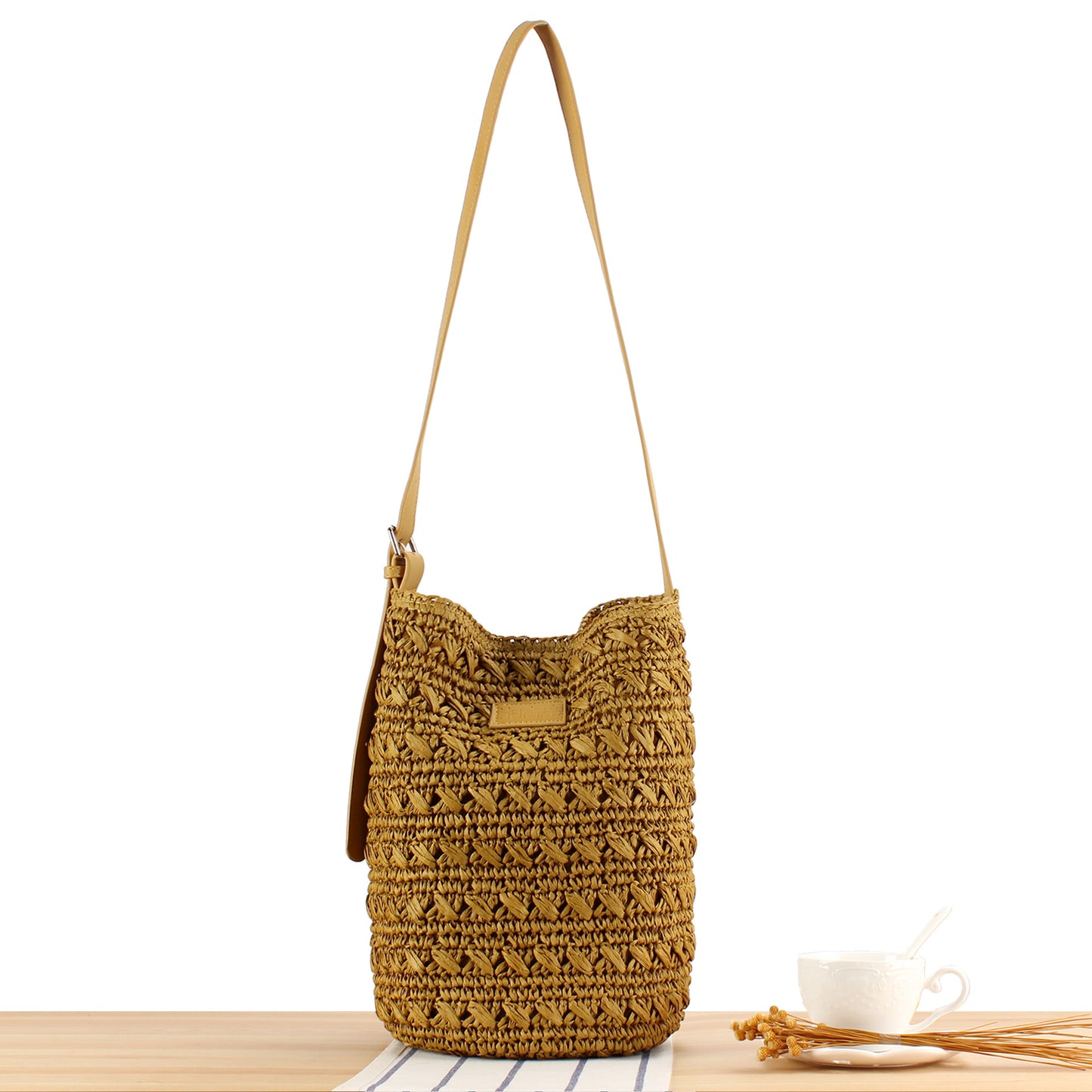 Schultertasche mit Modernem Makramee-Design Brehn