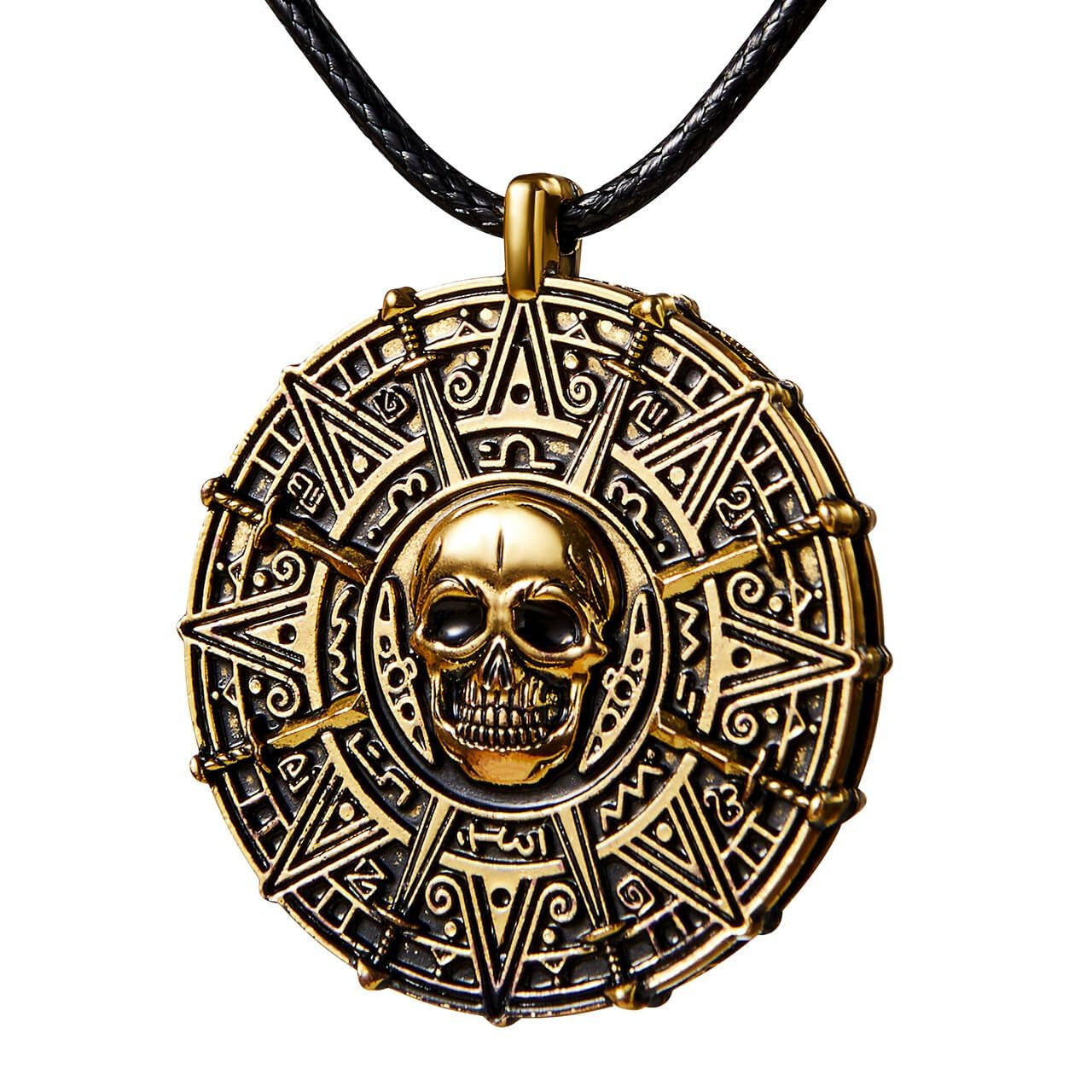 Gothic Skull Medaillon Anhänger Halskette Brehn