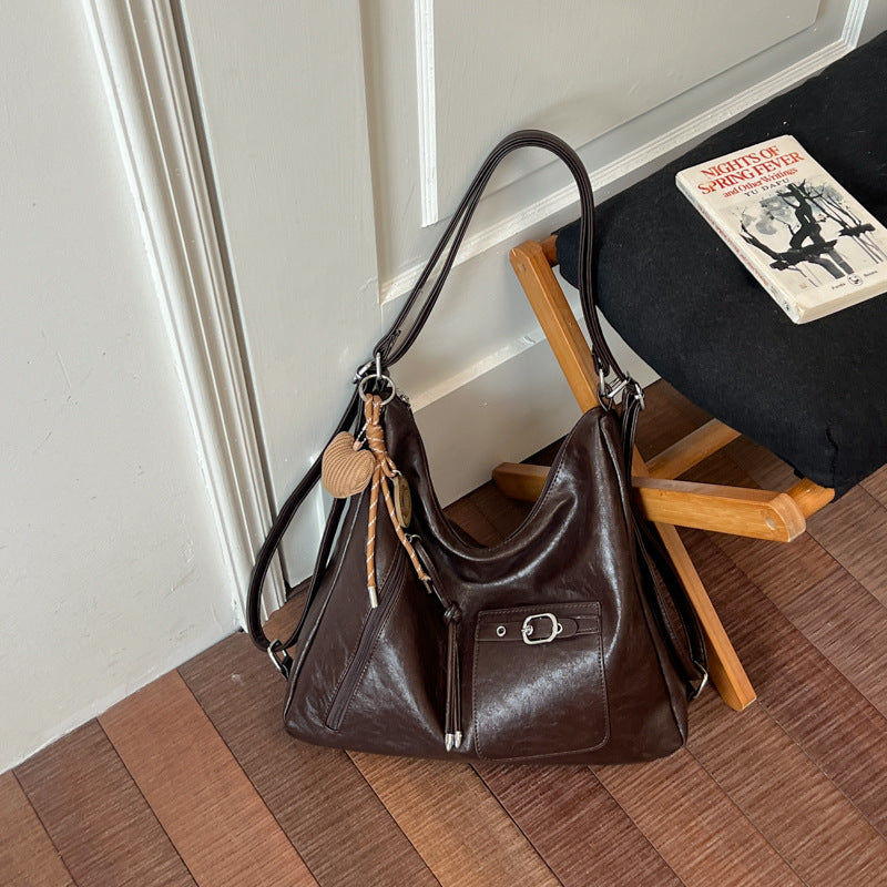 Vintage-inspirierte weiche Leder Hobo-Tasche