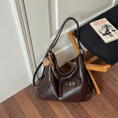 Vintage-inspirierte weiche Leder Hobo-Tasche