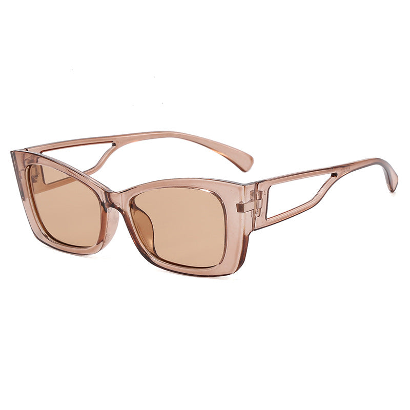 Damen trendige geometrische Sonnenbrille mit eckigem Rahmen Brehn