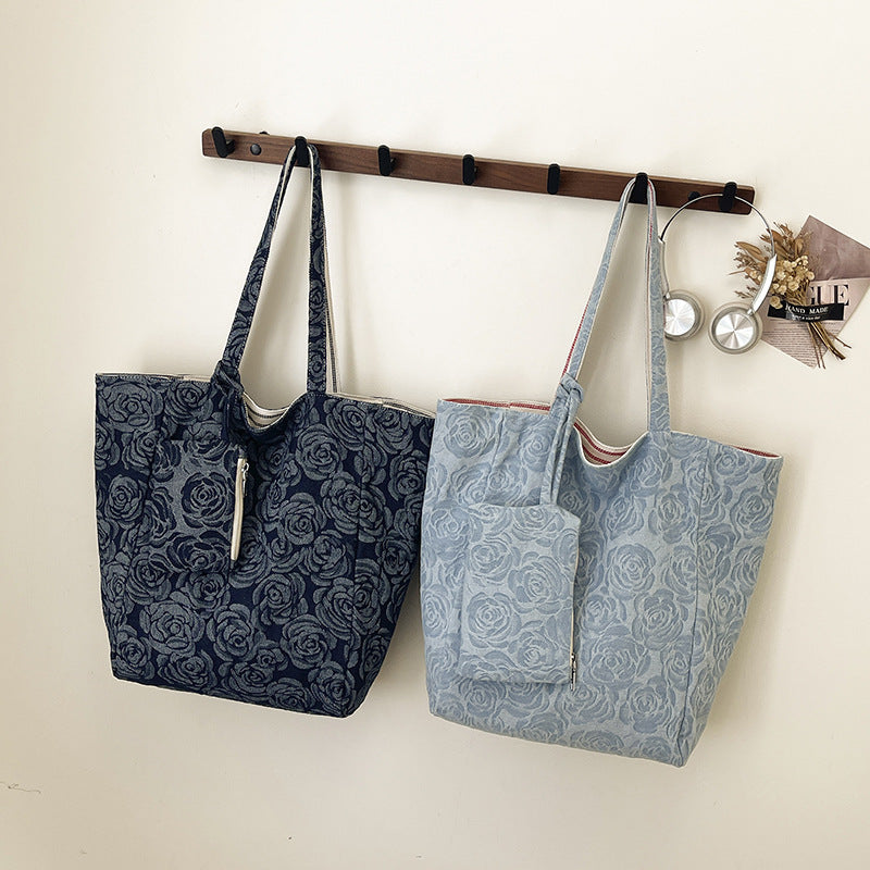 Große Einkaufstasche mit Floralem Design Brehn