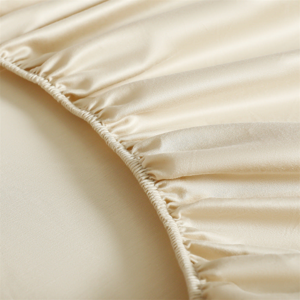 Spannbettlaken-Set aus seidig-glatter Satin-Mikrofaser mit extra tiefem Steg