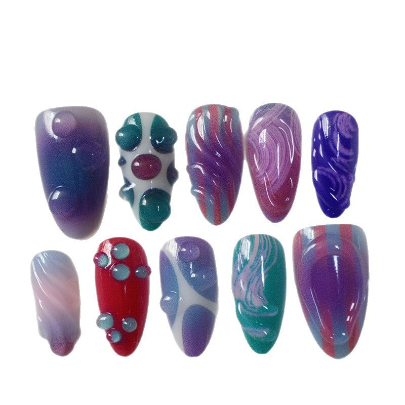 Künstlerisches Cartoon-Themen Press-On Nagelkunst Set Brehn