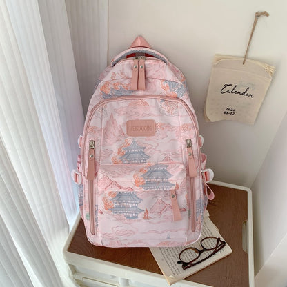 Stylische Illustrierte Rucksack Brehn