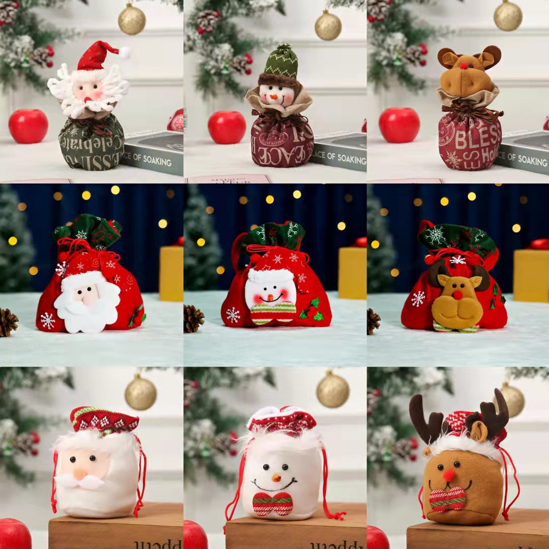 Niedlicher Weihnachtsgnom mit Geschenkesack Brehn