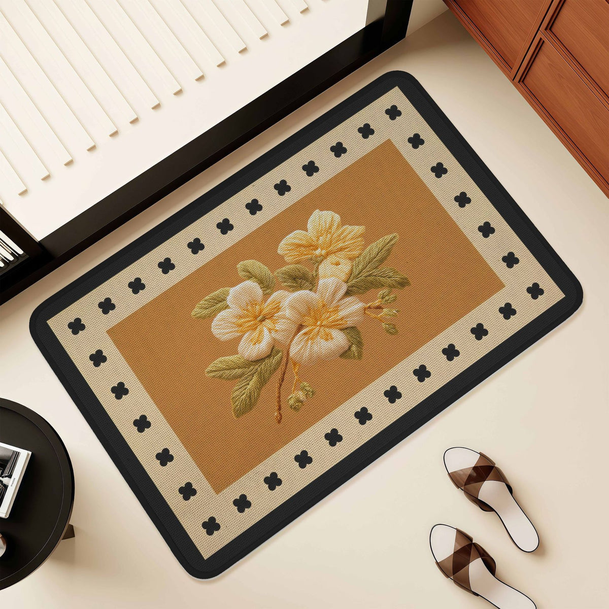 Künstlerisches Florales Design Bereich Matte Brehn
