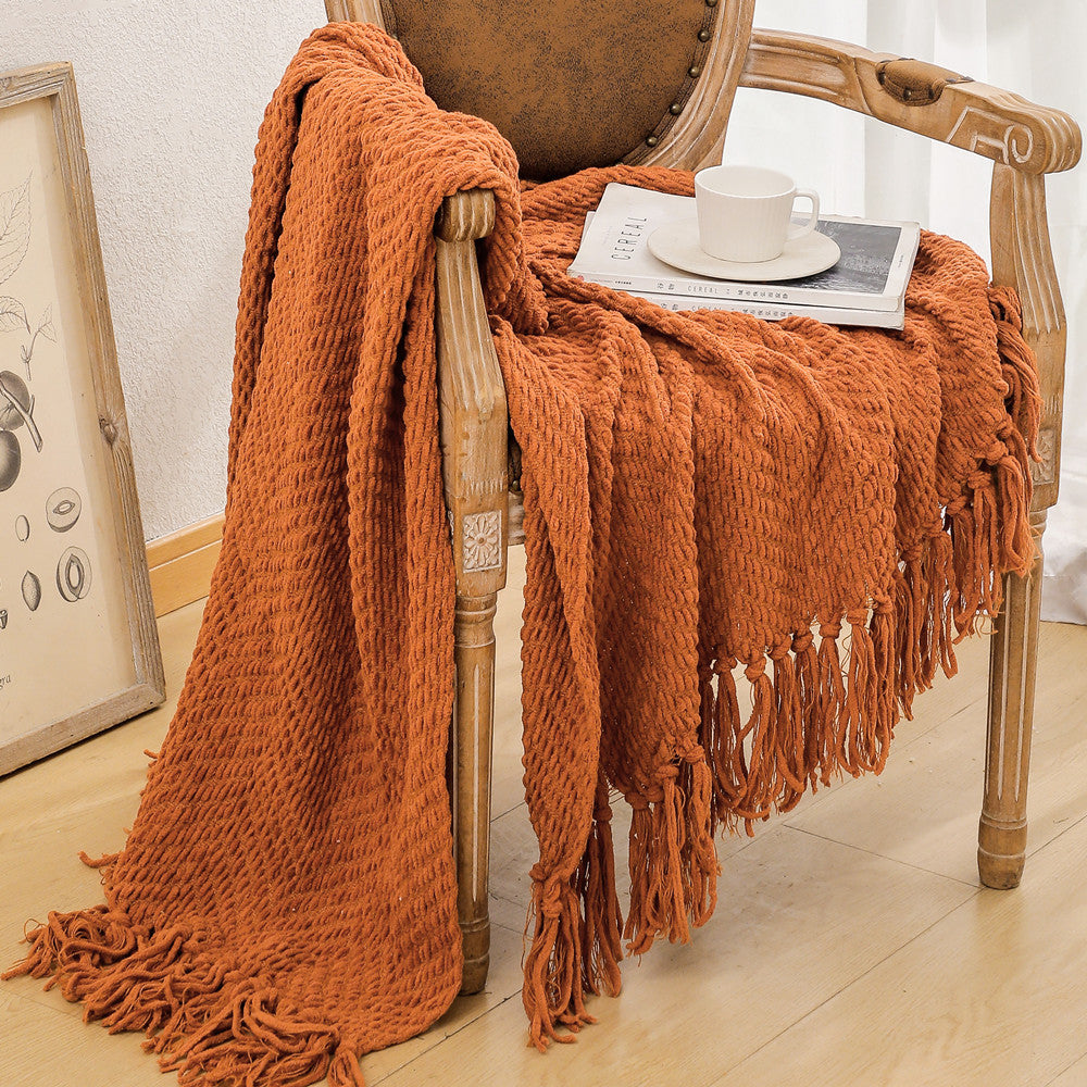 Gemütliche Strickdecke