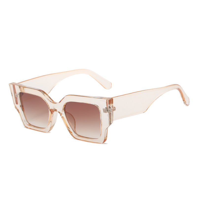 Damen Modische quadratische Sonnenbrille mit breitem Rahmen und UV-Schutz Brehn