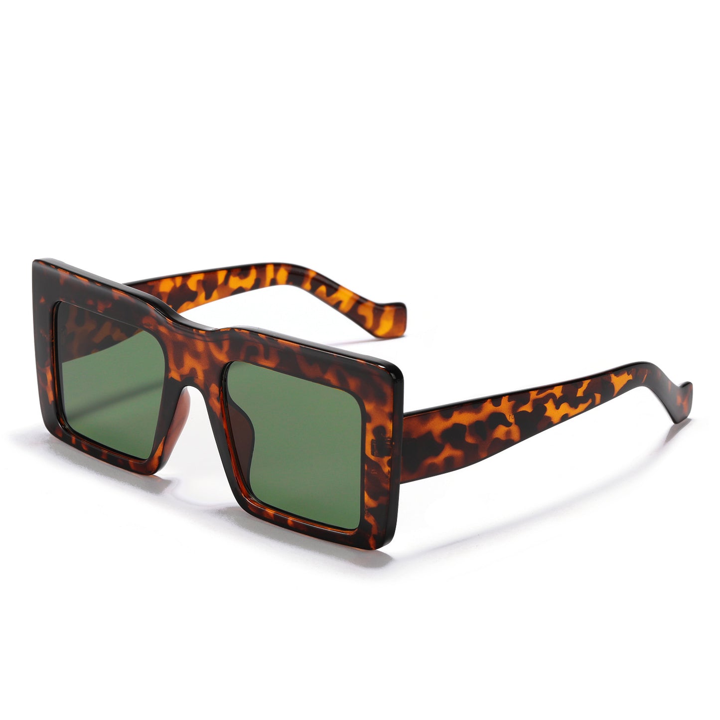 Damen quadratische Sonnenbrille mit transparentem Rahmen und UV-Schutz Brehn