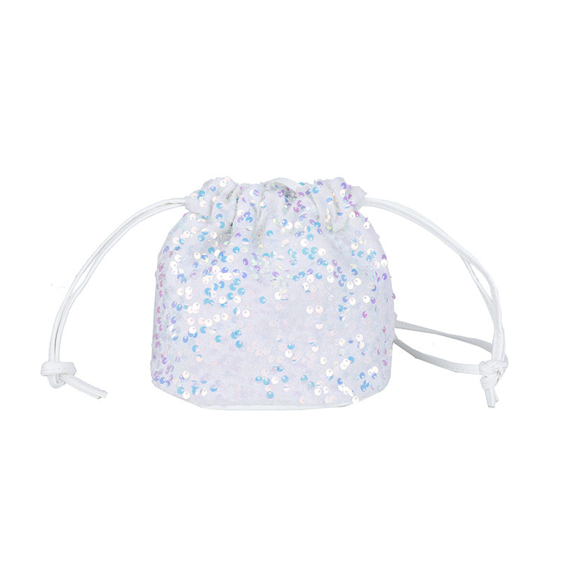 Glitzernde Pailletten Mini Tasche mit Kordelzug Brehn