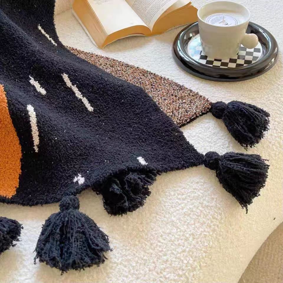 Dekorative Strickdecke