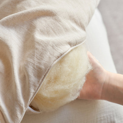 Luxus Leinen-Mischung Komforter Bettwäsche Set mit hypoallergenem Daunenersatz und gesteppten Nähten