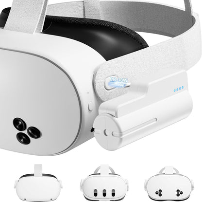 VR-Headset mit Akku – 10000 mAh, ergonomisch gepolstertes Kopfband, kompatibel mit verschiedenen VR-Plattformen