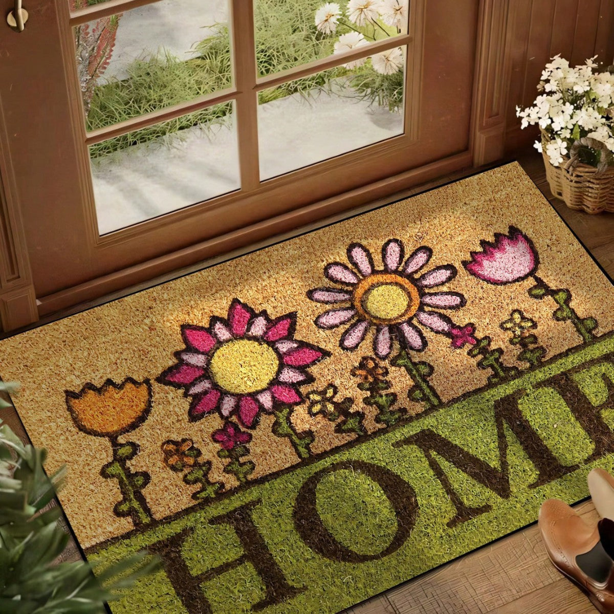 Florale Willkommen Fußmatte Brehn