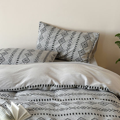 Bettwäsche-Set aus weicher Baumwolle mit grafischem Ethno-Muster