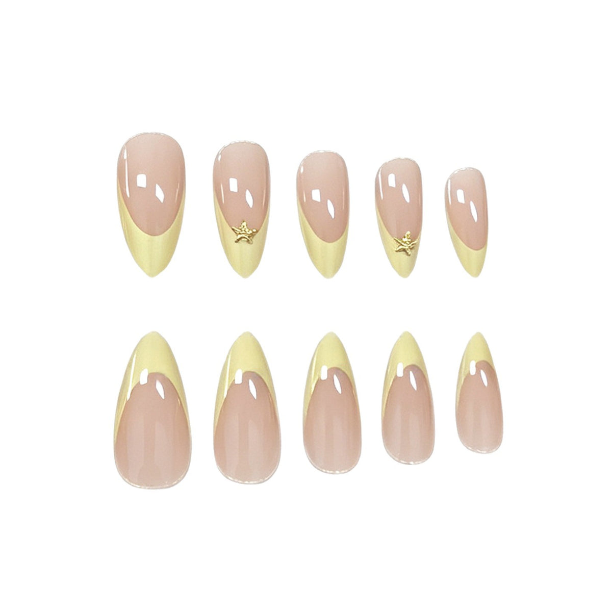 Sternmuschel-beschichtete Acryl-Nagelverzierung Brehn