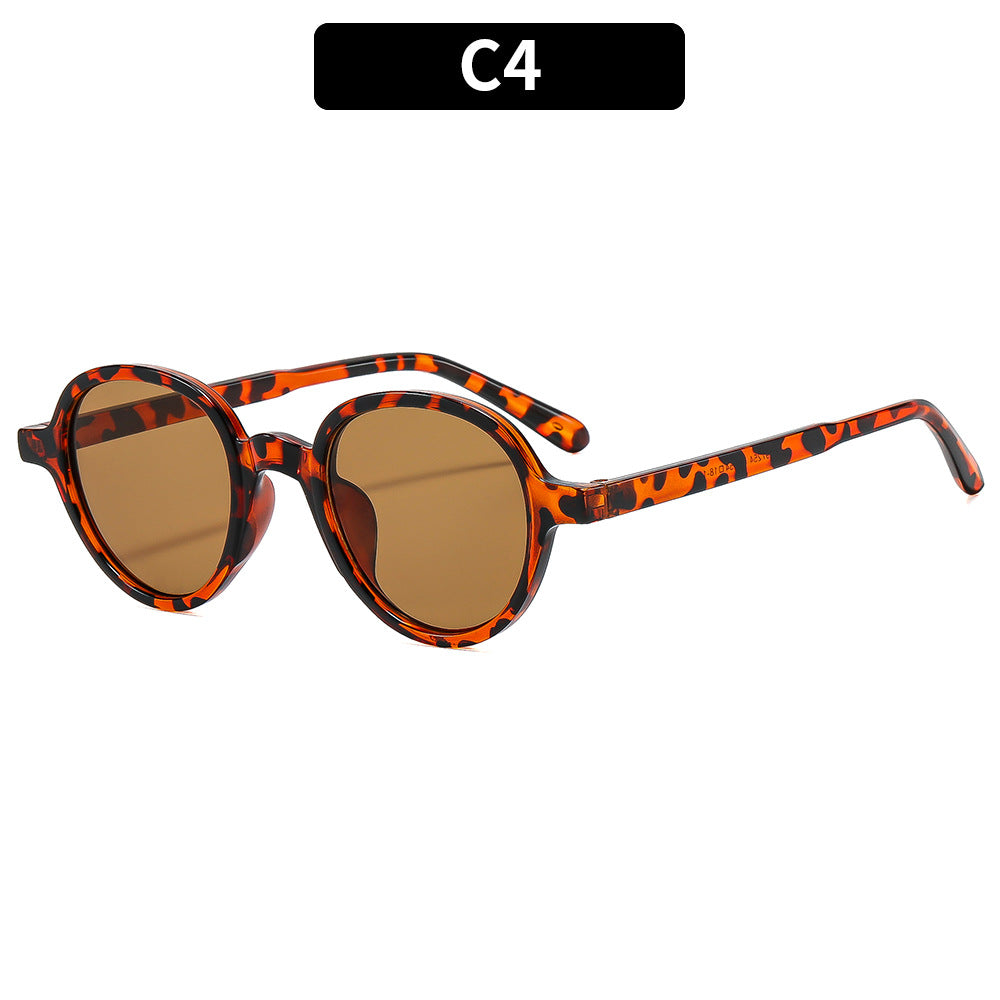 Trendy Übergroße Runde Rahmen Sonnenbrille