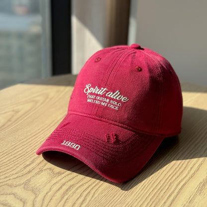 Herren Freizeit Distressed Cap Brehn