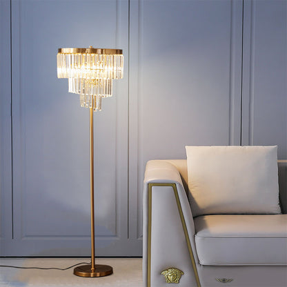 Kristall-Kronleuchter Stehlampe
