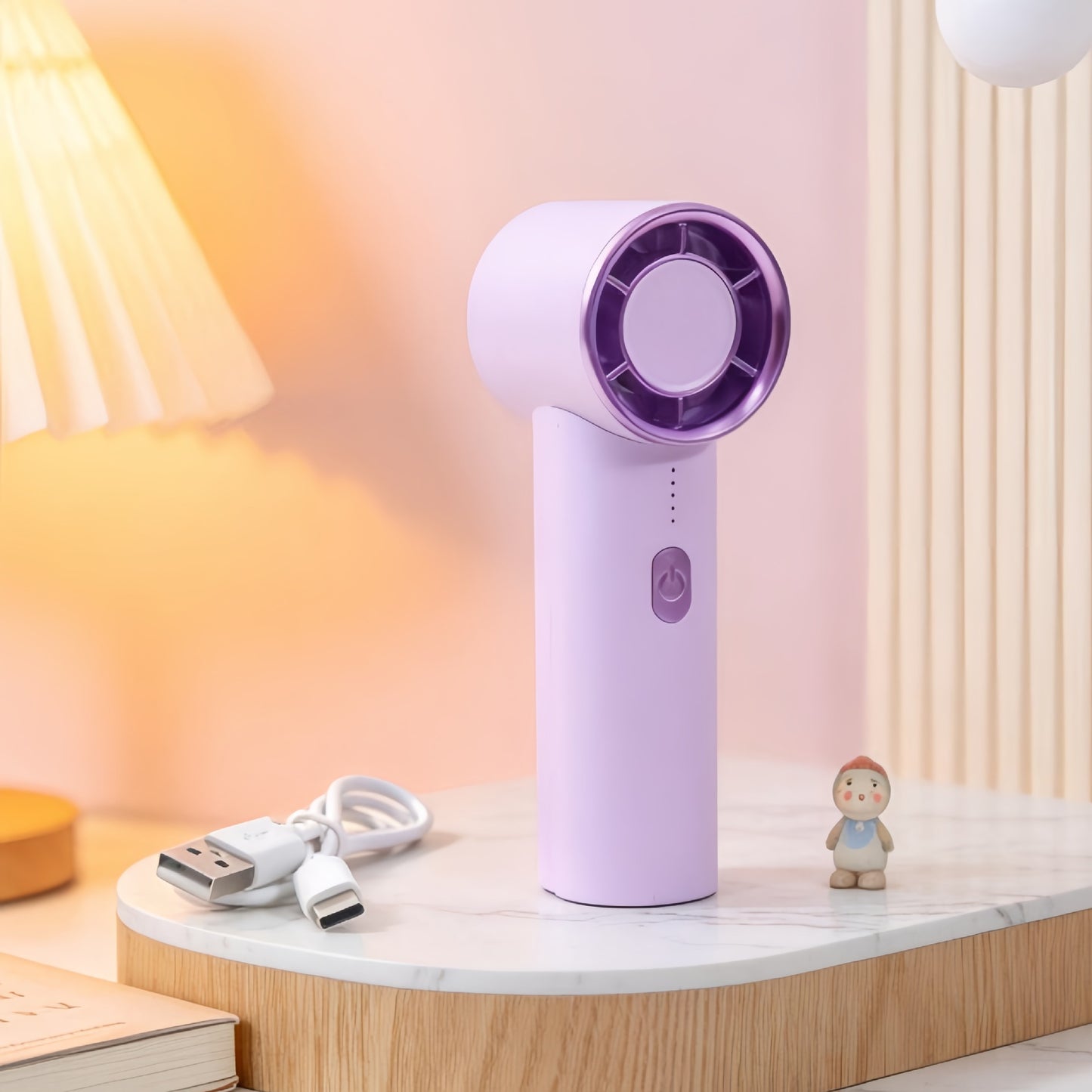 Damen Tragbarer Handventilator mit USB-Ladefunktion und flexiblem Design Brehn