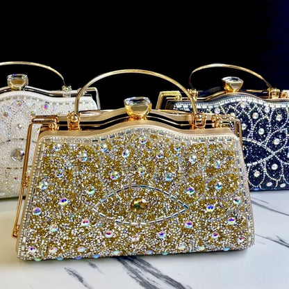Dekorative Kristall-Detail Abendhandtasche