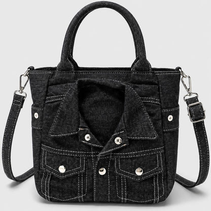 Denim-Style Tote Bag