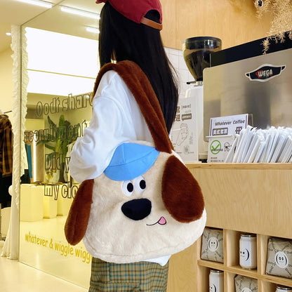 Plüsch Hundethemen Schultertasche