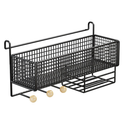 Schreibtisch-Rail-Montierter Netz-Organizer-Korb mit Haken