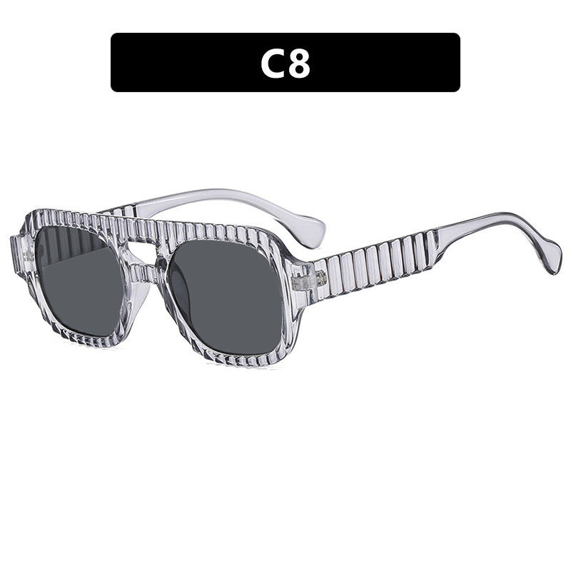 Damen geometrische Sonnenbrille mit raffiniertem Strukturdesign Brehn