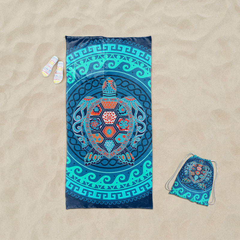 Strandtuch mit exklusivem Meeresschildkrötenmotiv Brehn