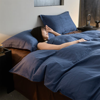 Umkehrbare Jacquard-Leopard-Bettwäsche-Set