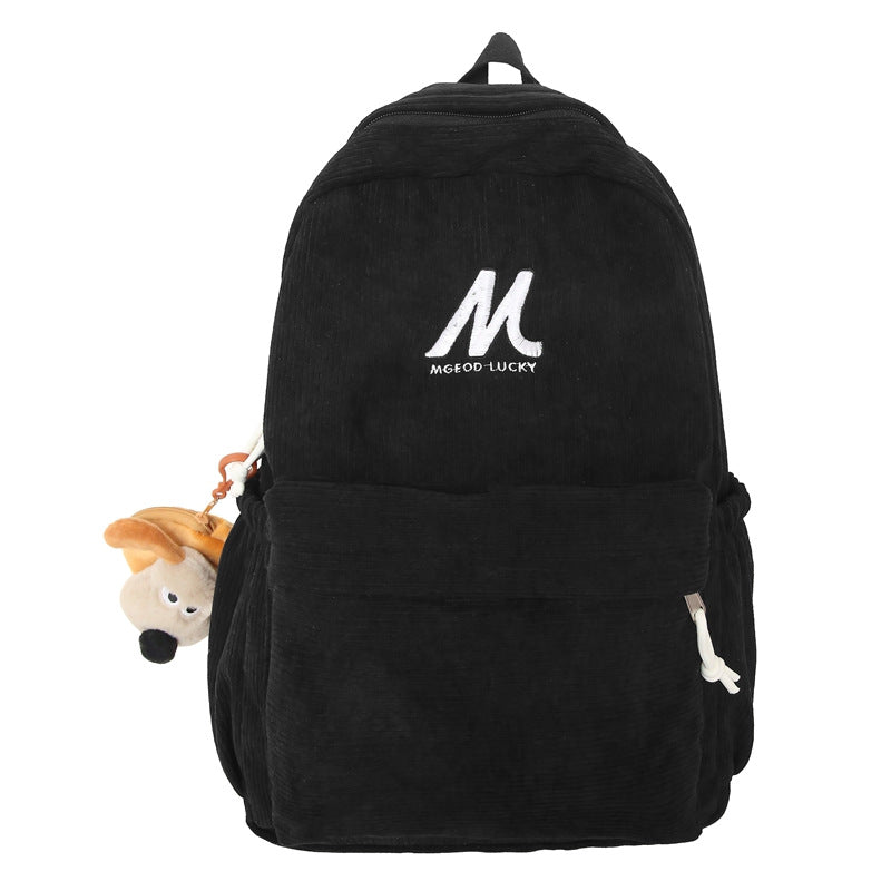 Lässiger Plüschtexturierter Schulrucksack Brehn