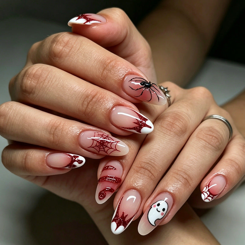 Halloween-Themen Press-On Nagelkunst Set Brehn