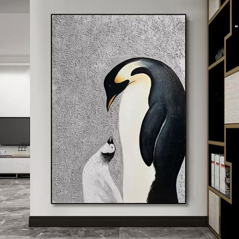 Künstlerische Pinguin-Leinwandkunst