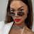 Damen geometrische Sonnenbrille mit ultraleichtem Metallrahmen Brehn