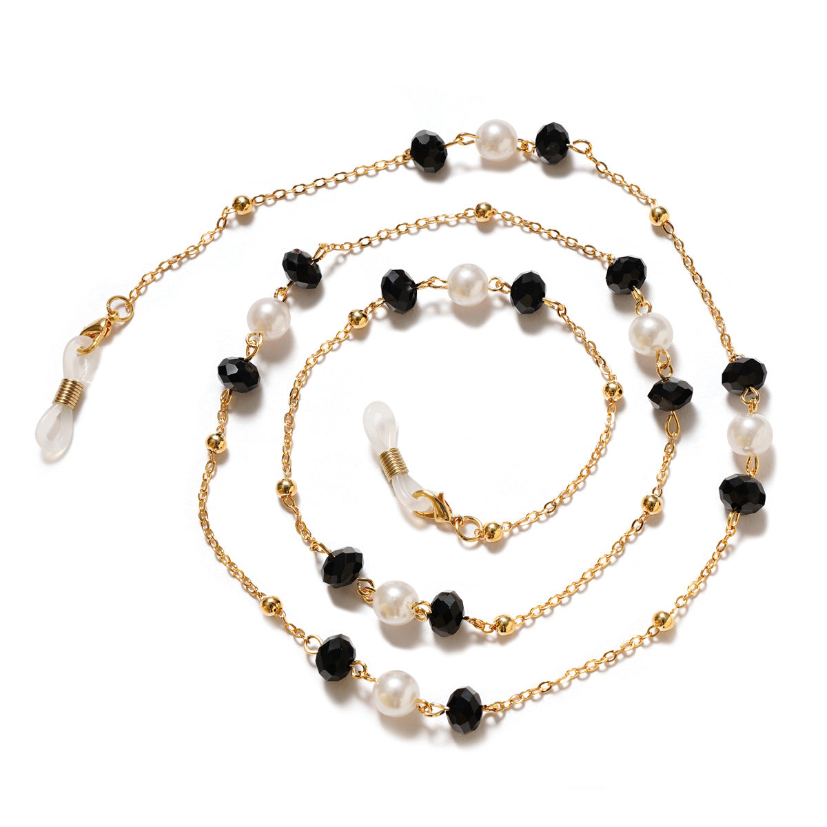 Elegante Perlen- und Edelstein-Brillenband Brehn