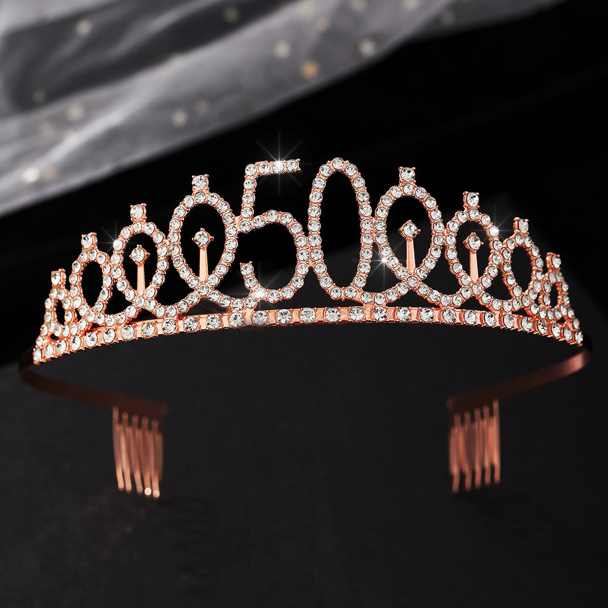 Damen Kristallverzierte Tiara mit elegantem Design Brehn