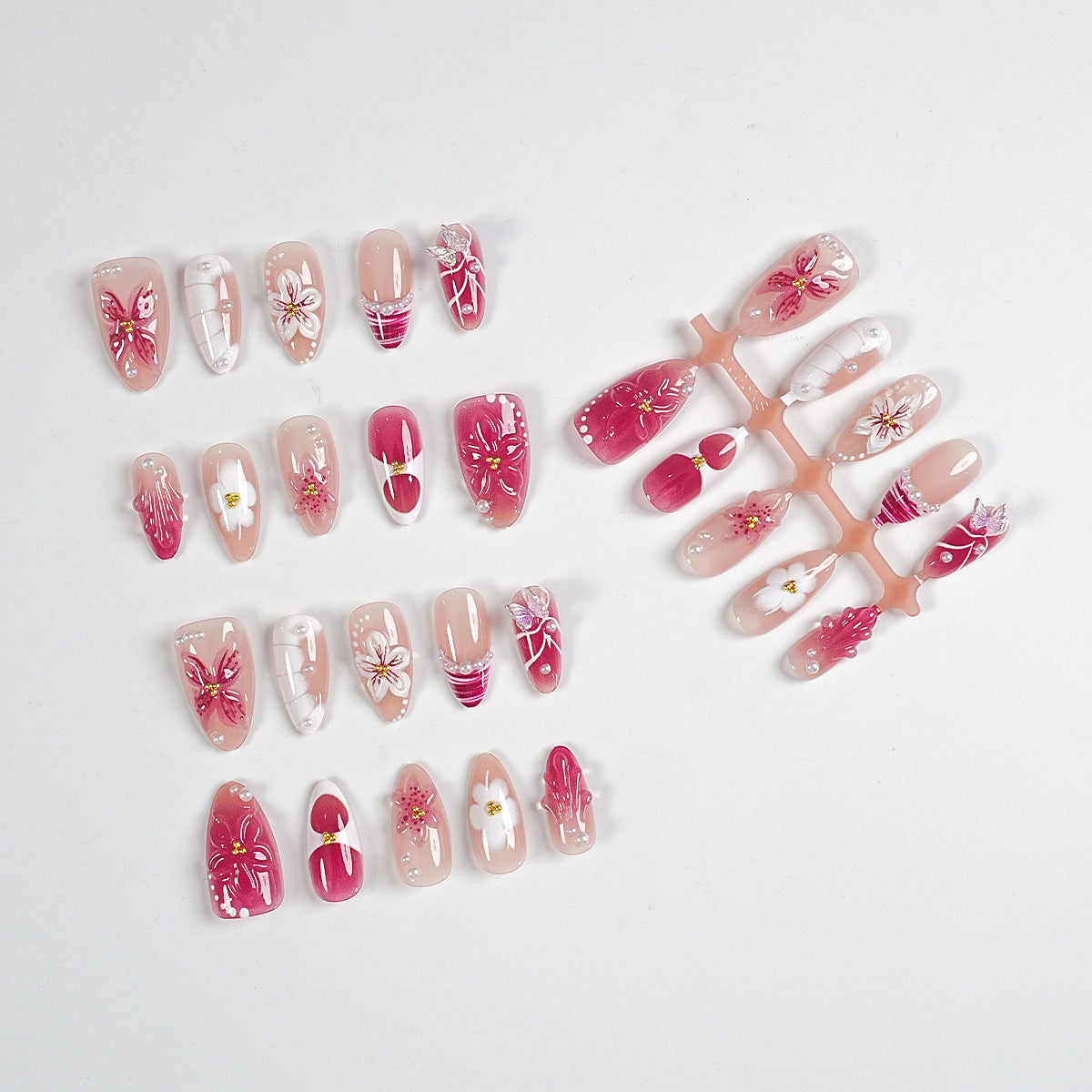 Premium Press-On Nail Art Kit mit Zubehör