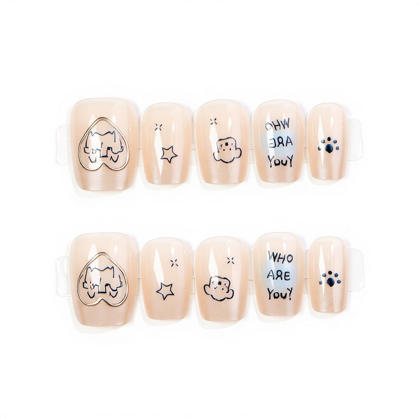 Spaß-Themen Press-On Nagelkunst Set Brehn