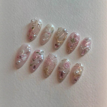 Künstlerisches Press-On Nagelkunstset Brehn