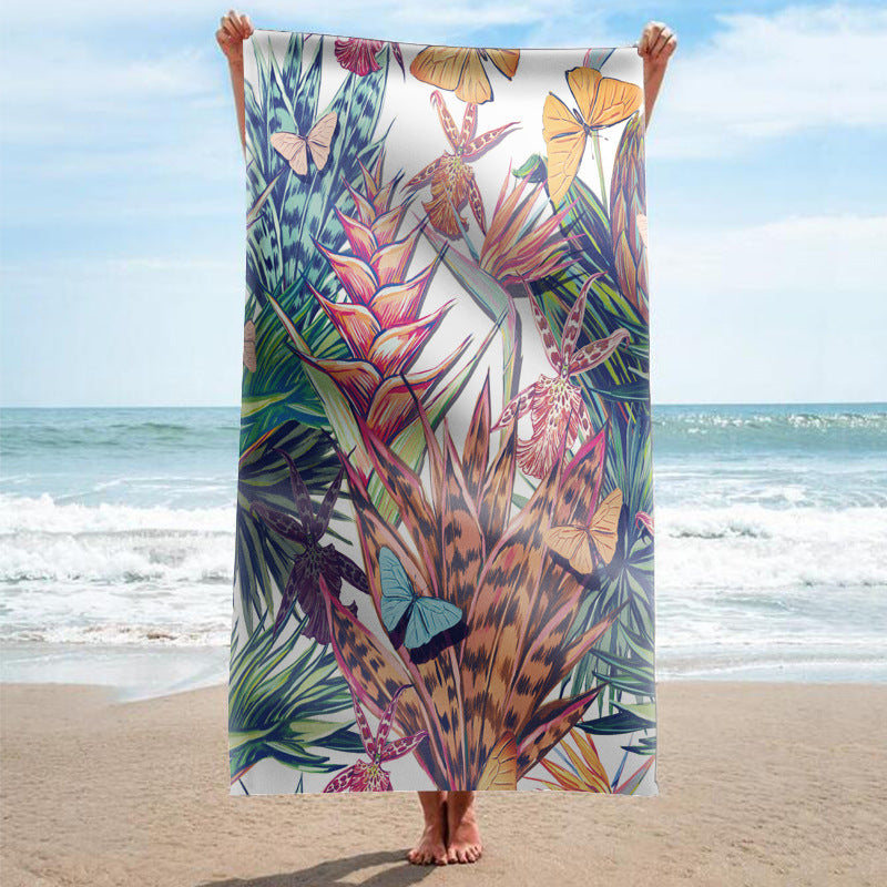 Strandtuch mit tropischem Flamingo-Muster Brehn