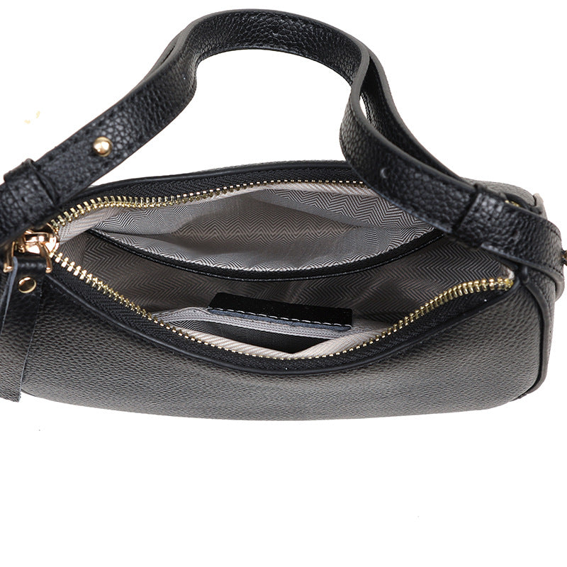 Stylische genarbte Leder-Hobo-Tasche Brehn