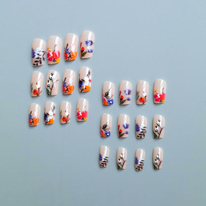 Floral Acryl Nagelkunst Set