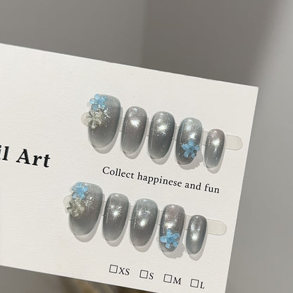 Künstlerische Glitzer Press-On Nagelkunst