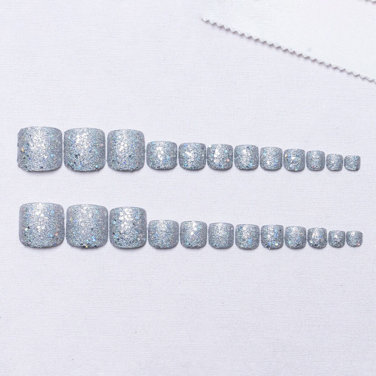 Glamourös Glitzeriger Zehen Nagel Kunst Brehn