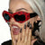 Damen kreative Designer-Sonnenbrille mit extravaganten 3D-Elementen Brehn